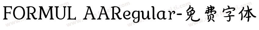 FORMUL AARegular字体转换
